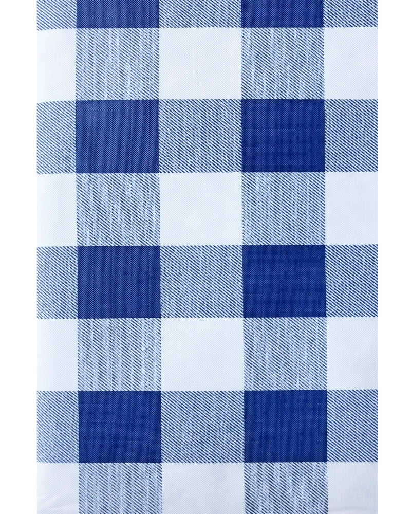 Newbridge Blue Buffalo Check Rectangle Vinyl Tablecloth with Flannel Backing, 52 x 70 Inch, Checkered Indoor Outdoor Vinyl Waterproof Picnic and BBQ Table Cover, Cottage Gingham Print - Image 2